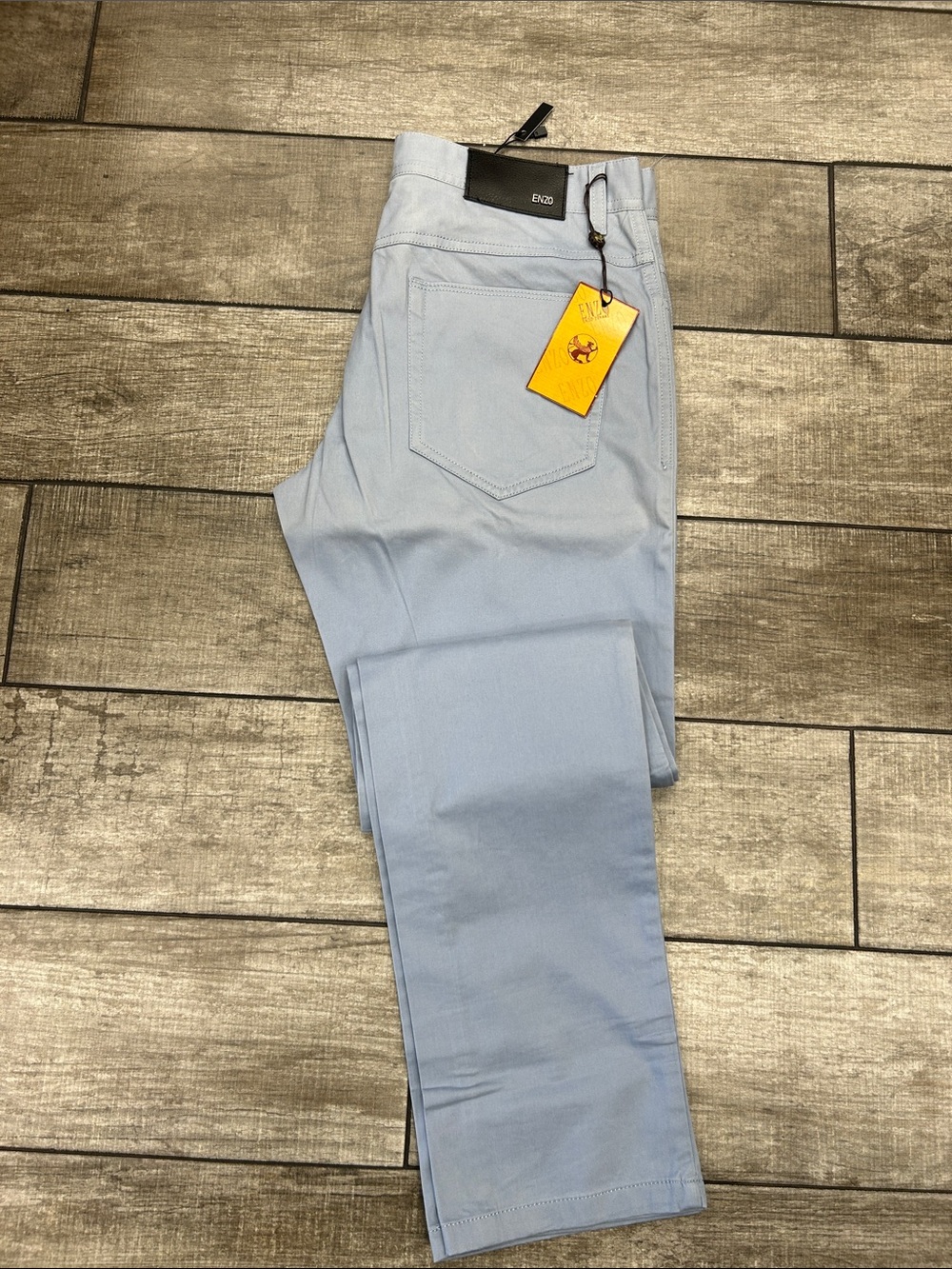 Enzo Tovare Men's Light Blue Jeans - Soft Fabric NWT